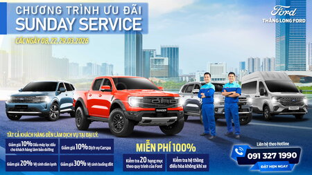 ƯU ĐÃI NGÀY CHỦ NHẬT- BẢO DƯỠNG NGAY NHẬN QUÀ LIỀN TAY
